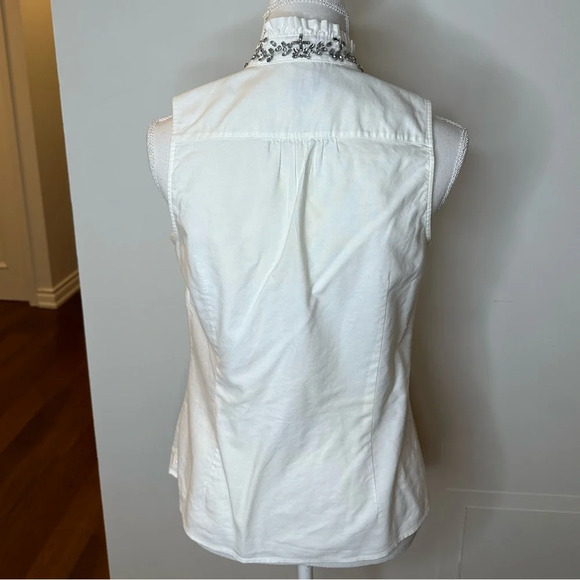 JCrew Sleeveless Button Down Sz. 0 - Picture 2 of 4